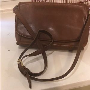 Vintage cross body leather coach.